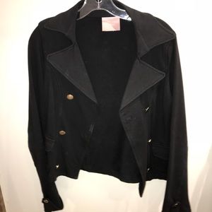 Black jacket with gold buttons